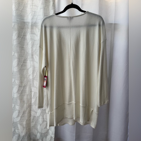 Vince Camuto White Relaxed 3/4 Sleeve Tunic - Picture 4 of 6